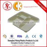 Health Food White Microwave Safe Plastic Disposable Fast Food Packaging Container 2 Compartment