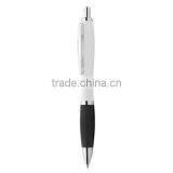 Popular White Promotional Pen With Coloured Rubber Grip Ans Shiny Chrome Parts thumbnail-1