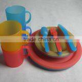 24sets PP Colorful Plastic Picnic Set/portable Plastic Tableware Set/dinnerware Set thumbnail-6