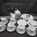 68 Pcs White Western Dinner Set With Basket,Restaurant Dinnerware thumbnail-1