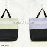 Fashion Canvas Tote Bag With Trim thumbnail-1
