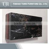 Antique Black Marble Top Wooden Base Coffee Table for Living Room Furniture Set thumbnail-3
