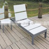 C672 Foldable garden furniture Aluminium polywood chaise lounge