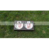 Exquisite Stainless Steel Pet Bowl With Rattan Frame for Pets thumbnail-1