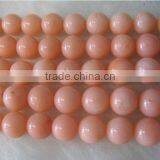 10mm Light Pink Round Natural Coral Beads thumbnail-1