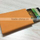 Multi Function Aluminum Slim Credit Card Holder Metal Leather & Aluminum RFID Protector Wallet thumbnail-5