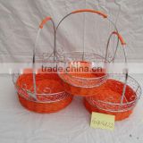 decorative iron wire basket with paper rope