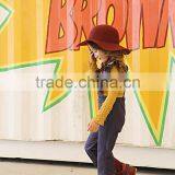 2017 Fashion Clothing for Children Girls Ruffle Jeans Jumpsuit thumbnail-5