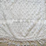 Fashion 100%cotton Popular Lady Geometrical Cotton White Lace Scarf thumbnail-3