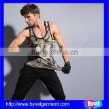 OEM BDU summer high quality apparel camouflage clothing dry fit polyester tank top