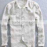 Fashion Ramie Cotton Men's Long Sleeve Shirts for Spring, Summer and Autumn thumbnail-3