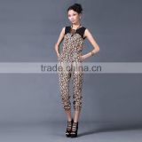 High quality clothing fashion patchwork design small floral jumpsuit
