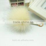 Hot Sales Fashion Faux Fur Hair Ball Keychain Fur Plush HandBag Pendant Charm Soft Ball Car Key Ring For Girls thumbnail-4