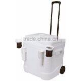 USA Made Igloo Ice Cube 60 Quart Marine Ultra Roller Cooler - 60 Quarts (90 Can Capacity), Features Wheels and Telescopic Handle thumbnail-1