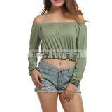 Women Blouse Off-Shoulder 2017 Fashion Casual Blouse & Top For Wholesale thumbnail-2