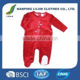 Newborn Christmas Romper Red Romper thumbnail-1