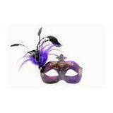 Purple Ladies Half Face Masquerade Masks , Cool Face Masks