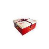 Varnishing CMYK Luxury Jewelry Necklace Box / Gift Packaging Boxes With Bowknot