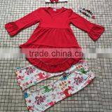 Remake Child Boutique Pants Soft Kids Girls Printed Pattern Icing Ruffle Leggings Pants thumbnail-4