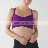 Custom 88% Polyester 12% Spandex Sexy Bra Purple Gym Wear for Women thumbnail-2