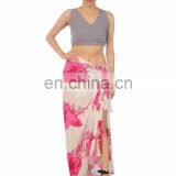 Lofbaz Women's Beach Pareo Sarong Fringeless Wrap Dress Rayon Sexy Cover-up Swimwear Summer thumbnail-6