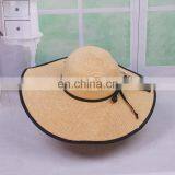 Ladybug Letters Embroidery Straw Hat Large Eaves Sunscreen Beach Hat thumbnail-5