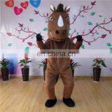 2017 popular cheap adult dress up wild horse mascot costume for sale