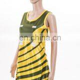 Custom Polyester Netball Dresses ,sublimation Printed Yellow Netball Dress thumbnail-2