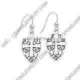 Blossom Snowflake Stainless Steel Celtic Dangling Earring thumbnail-3