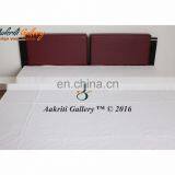 Double Plain Kantha Bedspread Quilt Throw Indian Rajasthani White Color Handmade 100% Cotton Fruit Printed Bedsheets thumbnail-1