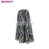 Plisse Chiffon Zigzag Print Crepe Skirt Pleated Skirt Guangzhou thumbnail-3