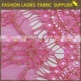 Soild Color Nice Flower High End Ladies Garment Nylon/cotton Lace Fabric thumbnail-5