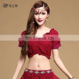 S-3094 Nice quality sexy lace women belly dance top clothes
