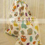 2014 Wholesale Cotton Fabric Drawstring Bag