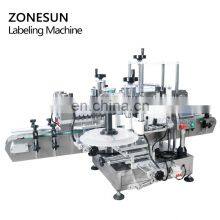 ZONESUN ZS-TB300M Automatic Stickers Flat Bottle Double Sided Labeling Machine For Square Bottles thumbnail-5