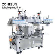 ZONESUN ZS-TB806 Semi Automatic Double Size Tube Sticker Water Flat Bottle Labeling Machine For Bottles thumbnail-5