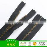 #3 Antique Brass Close End YG Spring Head Wholesale Zipper thumbnail-1