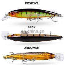 Amazon Top Sales Lures Minnow 10 Colors 13.4g/11cm Black Minnow Lure Best Quality Floating Minnow Lure Fish Bait Supplier thumbnail-4