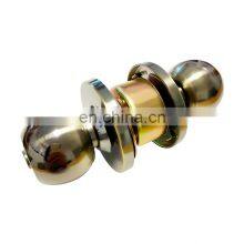 Modern Tubular Round Knob Handle Lock Satin Nickel Brass Cylinder Door Knob Lock Door Knob Lock thumbnail-2