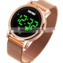 1668 LED light skmei touch screen led watch instructions women sports watch wholesal digital gold watch