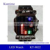 2014 Elegant Men's LED Lattice Display Black Rubber Band Wrist Watch thumbnail-1