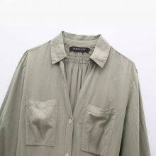 New Women's Dress With European and American Style Belt and Shirt Style Dress thumbnail-3