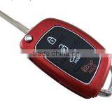 High Quality Folding Remote Key 4 Button For Hyundai(Red Color) thumbnail-1