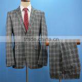 2016 Pattern Plaid Stylish Men Suit Business Tuxedo Suit thumbnail-1