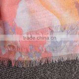 Bohemia Style Colorful Ink Painting Flower Print Women Fashions Scarf thumbnail-6