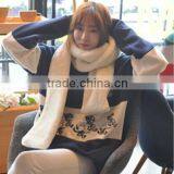 New Winter Warm Plain Woman Neck Warmer White Mink Fur Scarf thumbnail-4
