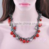 Hi Quality Latest Design Pearl Fancy Beaded Necklace thumbnail-6
