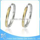 ZS17254 Stainless Steel Earrings Factory Wholesale Gold Colorful Big Earrings thumbnail-4