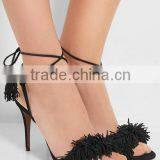Made in China Footwear High Heel Sandals 2016 Comfortable Suede Fashion Women High Heel Peep Toe Tassel Sandals thumbnail-1