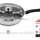 SA-12090B Egg Boiler Stainless Steel Egg Poacher Cookware Cooking Pot Induction Cooker
